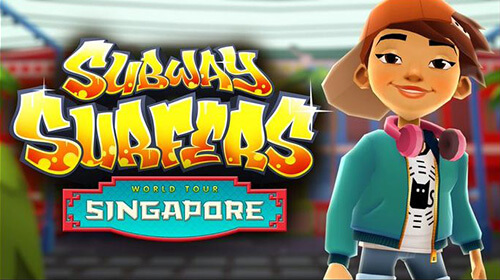 Play Subway Surfers Singapore  Free Online Games. KidzSearch.com